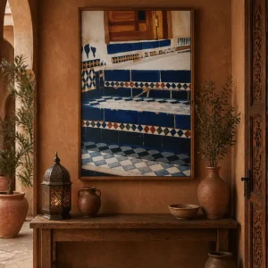 Scalier en zillij bleu